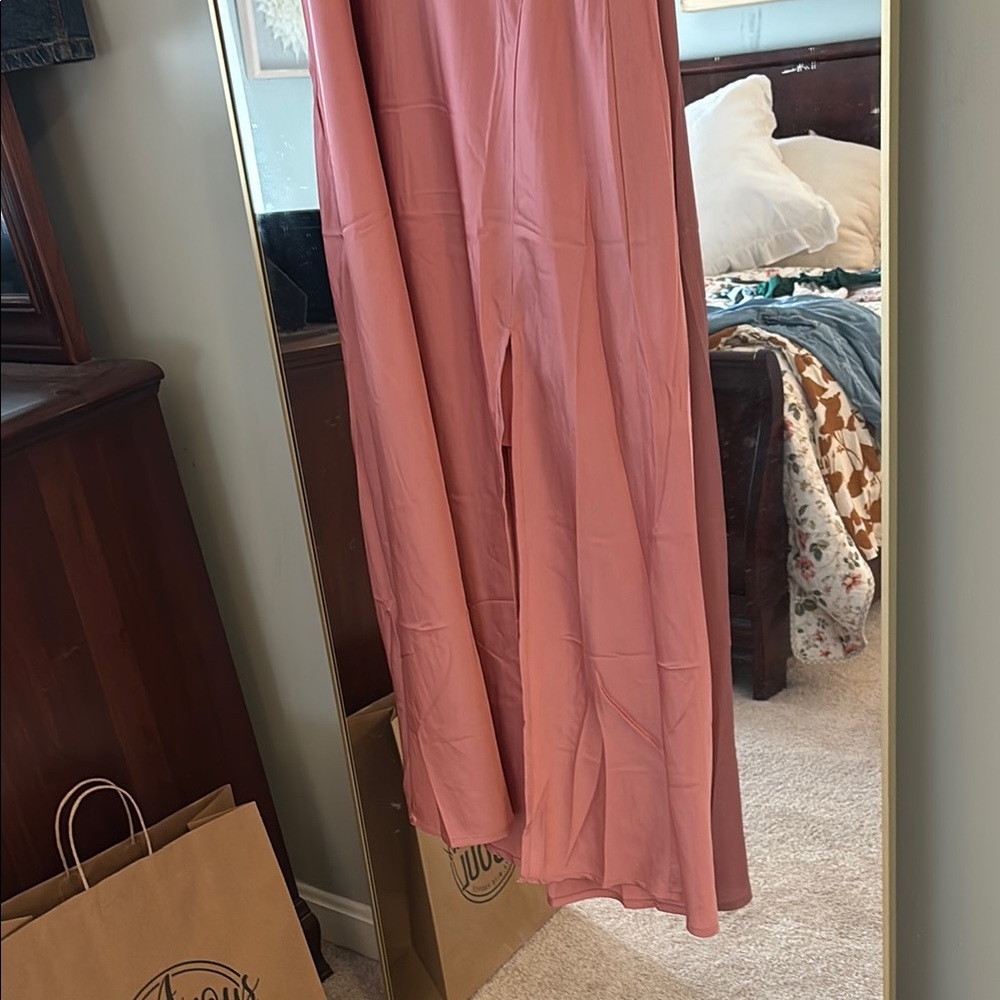 Astr Pink Flutter Sleeve Maxi Dress for Weddings - Picture 3 of 3